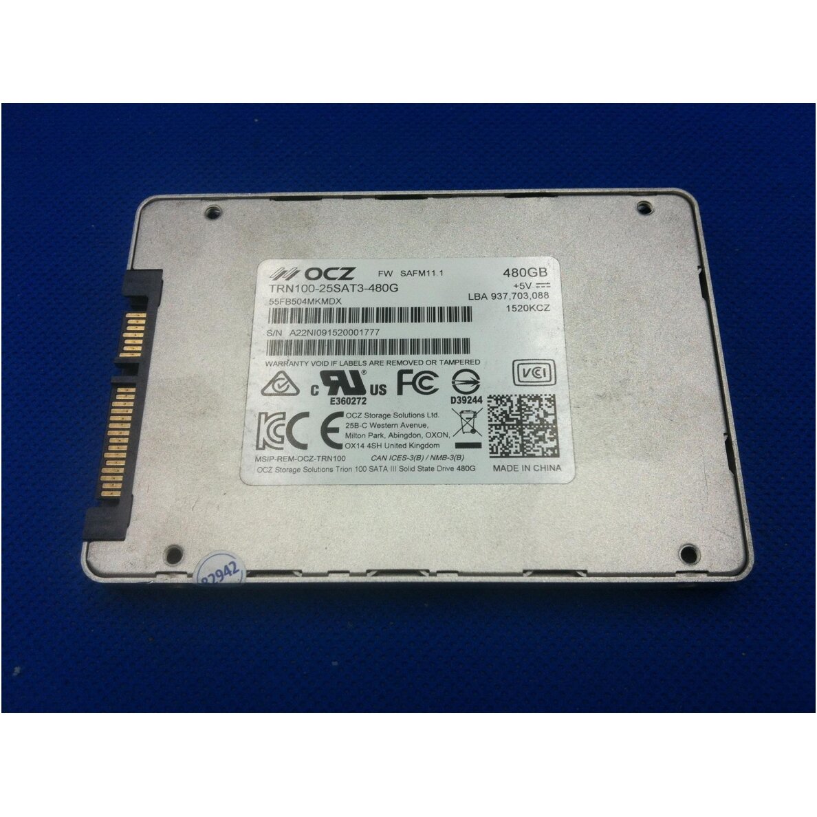 OCZ TRION 100 TRN100-25SAT3-480G 480GB 2.5'' SSD SATA III SSD, Used | 2.5'' SSD Diskai | SSD | partsitc
