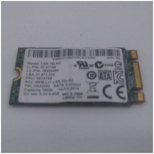 Toshiba LSS-16L6G 16 GB SSD m.Sata suderinamas su: Lenovo FRU: 04Y2169